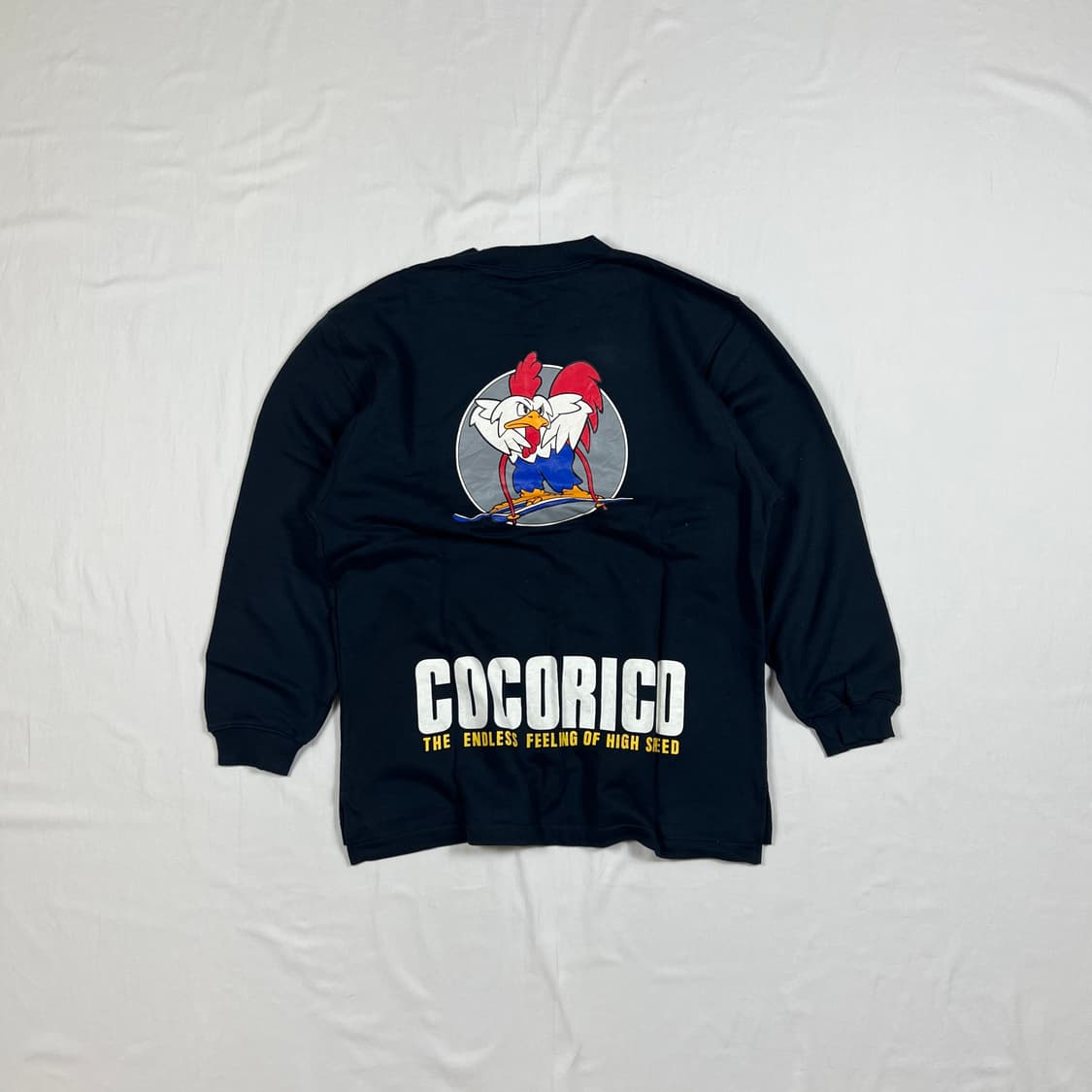 90‘s 엘레쎄 cocorico 프린트 맨투맨 티셔츠 상품이미지7