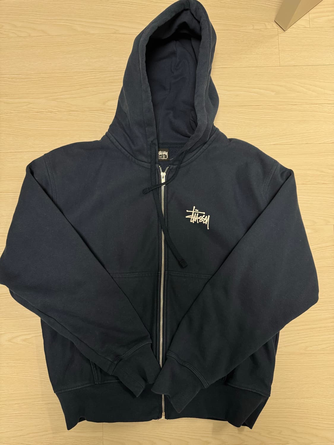 스투시 후드집업 네이비 s 상품이미지3