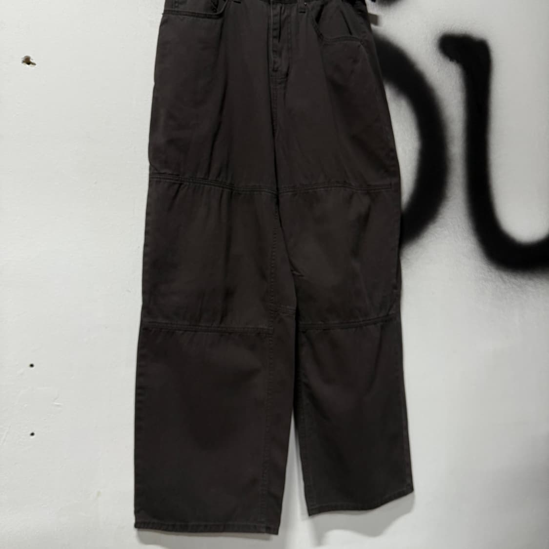 VTG 빈티지 절개 , 버클 디테일 와이드 팬츠 딥 브라운 상품이미지4