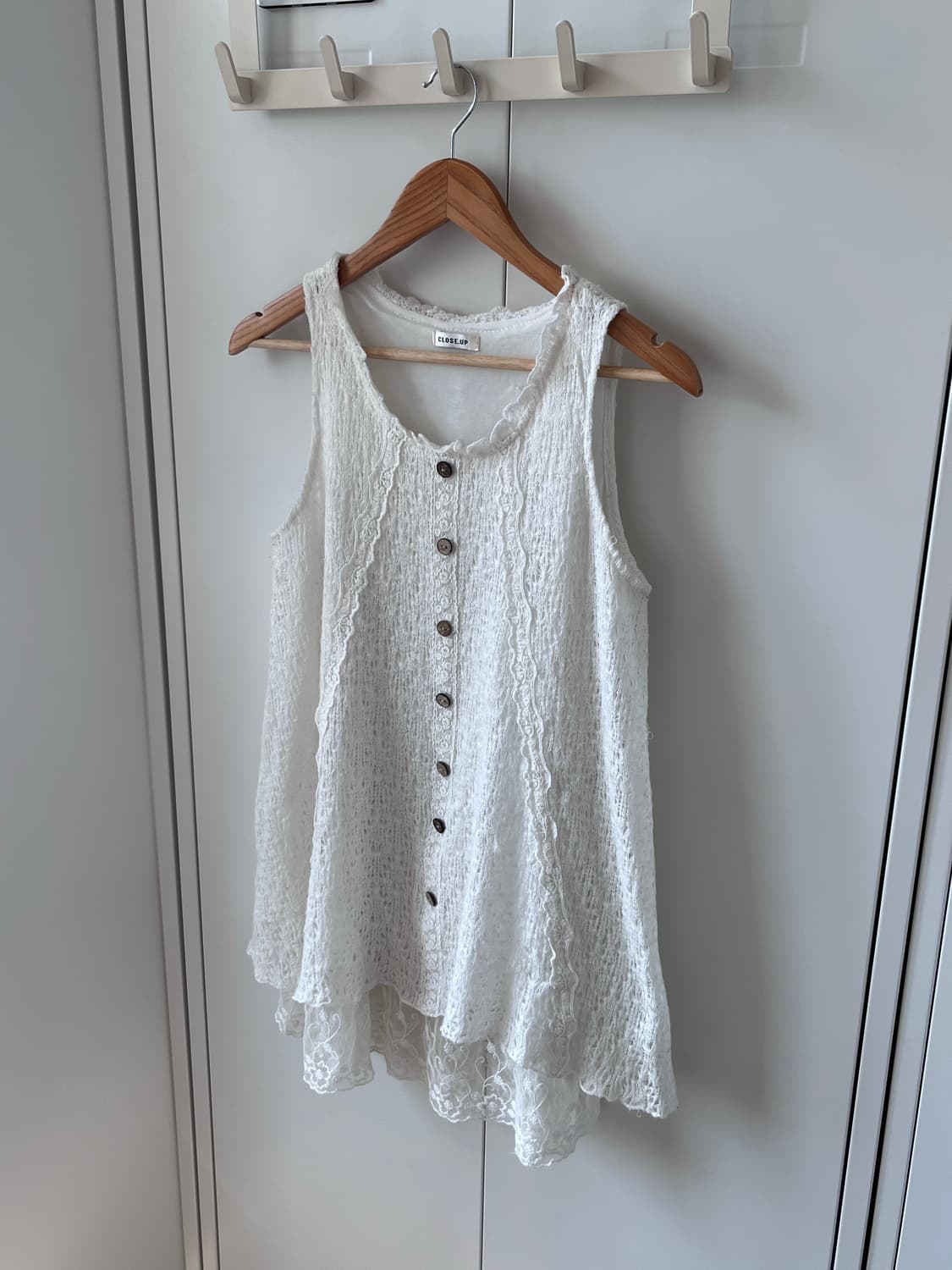 Close up 레이스 크로셰 레이어드 원피스 상품이미지1