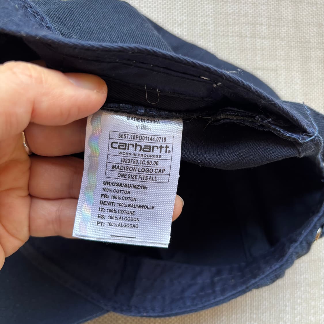 칼하트 WIP 매디슨 로고 캡 (네이비/오렌지 자수) 상품이미지9