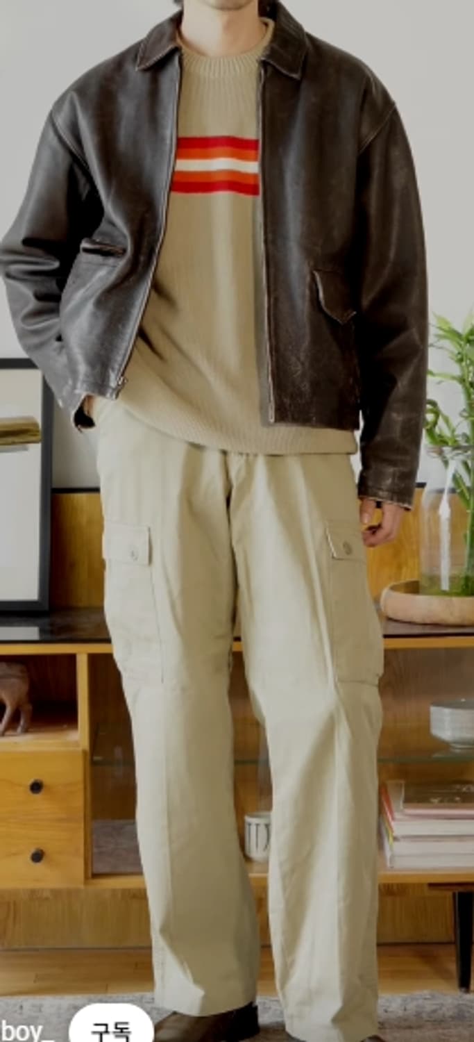 올드갭 레더 브라운 레더 자켓L 상품이미지3