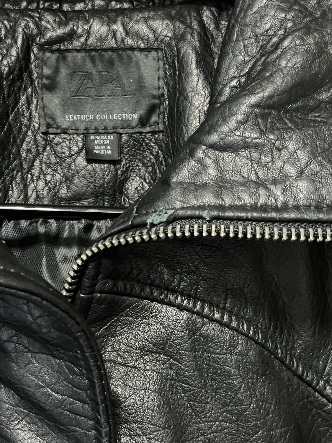 하이넥 램스킨 레더 자켓 상품이미지4