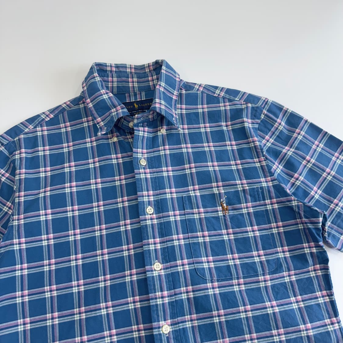 Polo 폴로 멀티포니 블루 체크 반팔 셔츠 상품이미지4