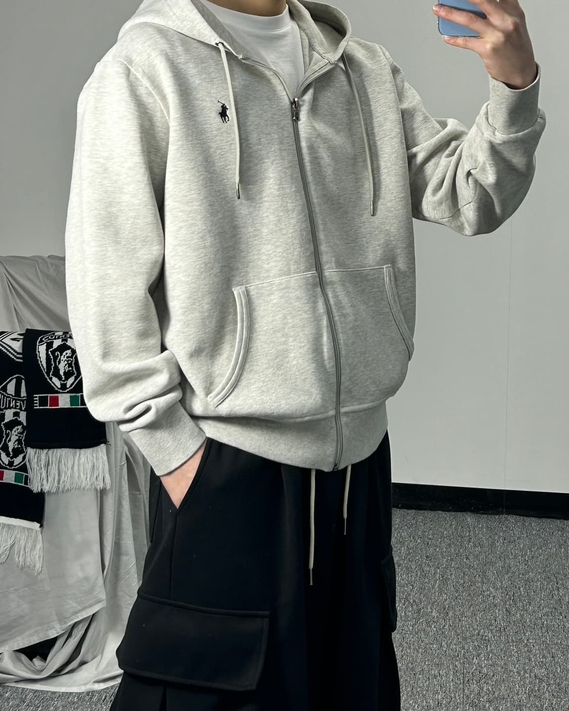폴로 랄프로렌 신형 그레이 후드집업  상품이미지2
