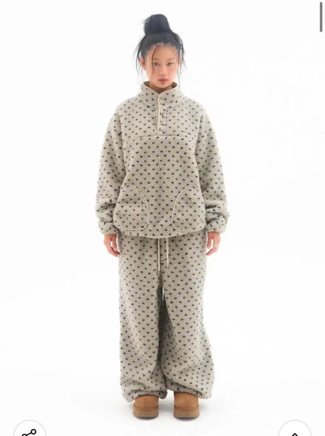 아메스 월드와이드 도트 플리스 아노락 조거팬츠 상품이미지1