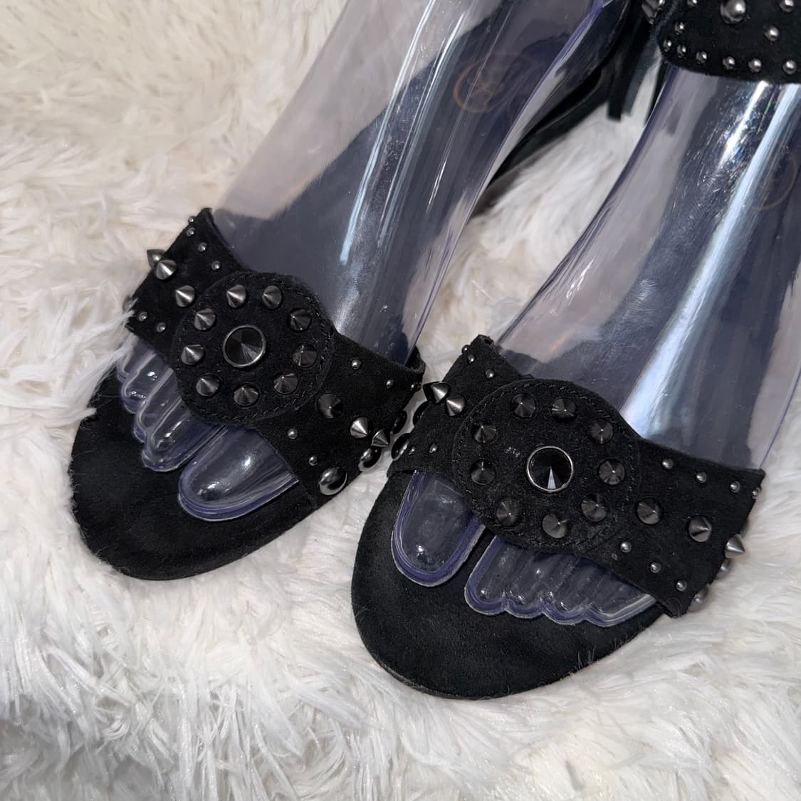 230 Ash 아쉬 스터드 블랙 스웨이드 웨지 샌들 상품이미지6