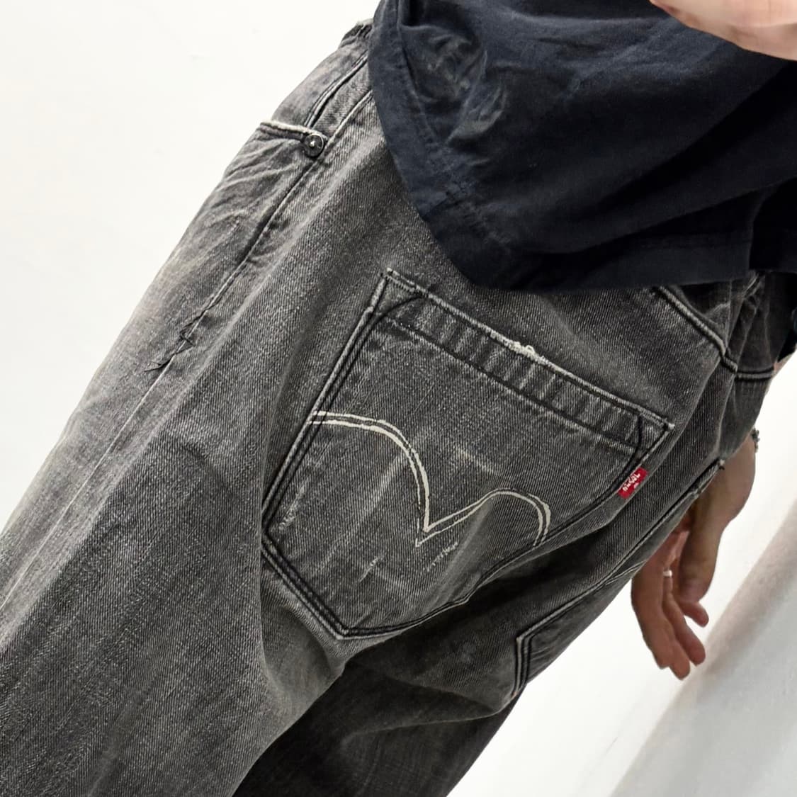 리바이스 홍콩 흑청 데님 팬츠 상품이미지2