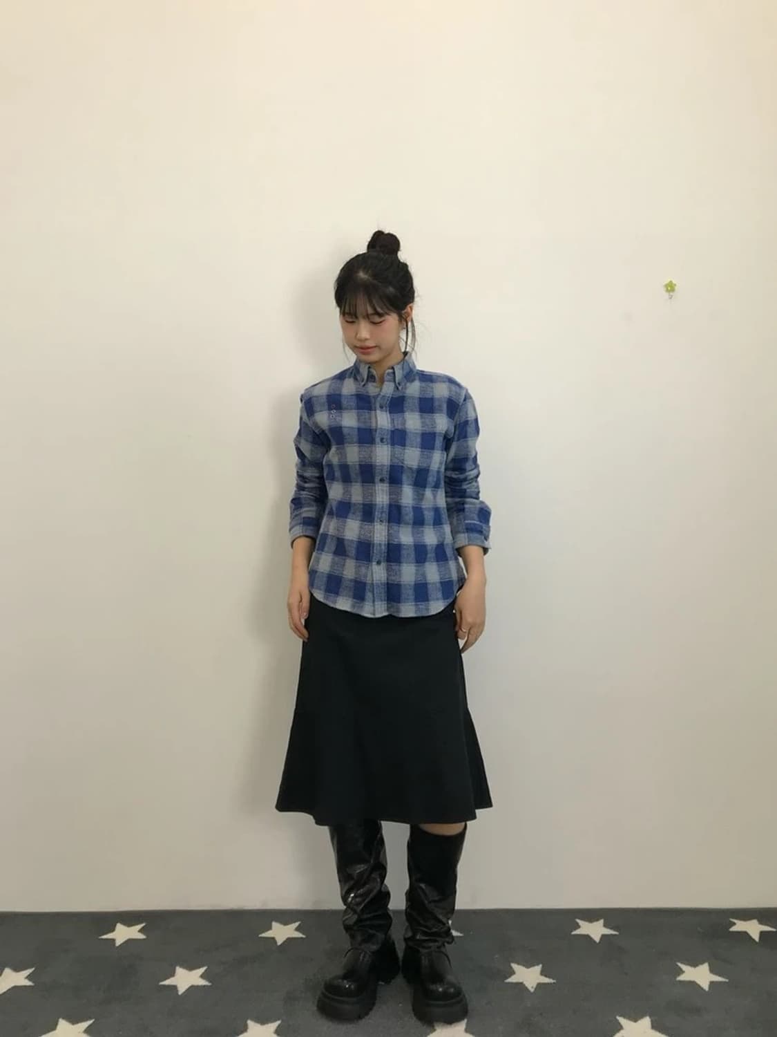 R Newbold Blue Check Shirt 상품이미지2