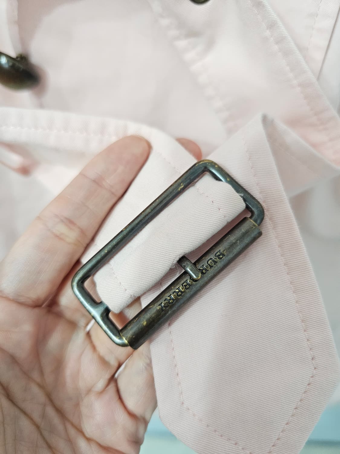 정품 버버리 핑크 트렌치 코트 55 상품이미지6