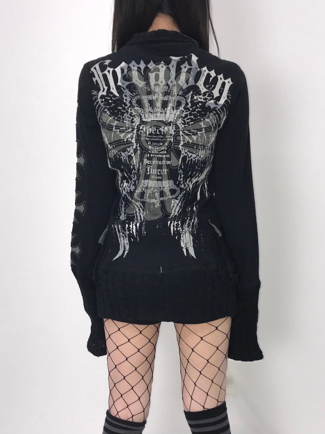 Durer Angel Wing Gothic Cross zip up 상품이미지2