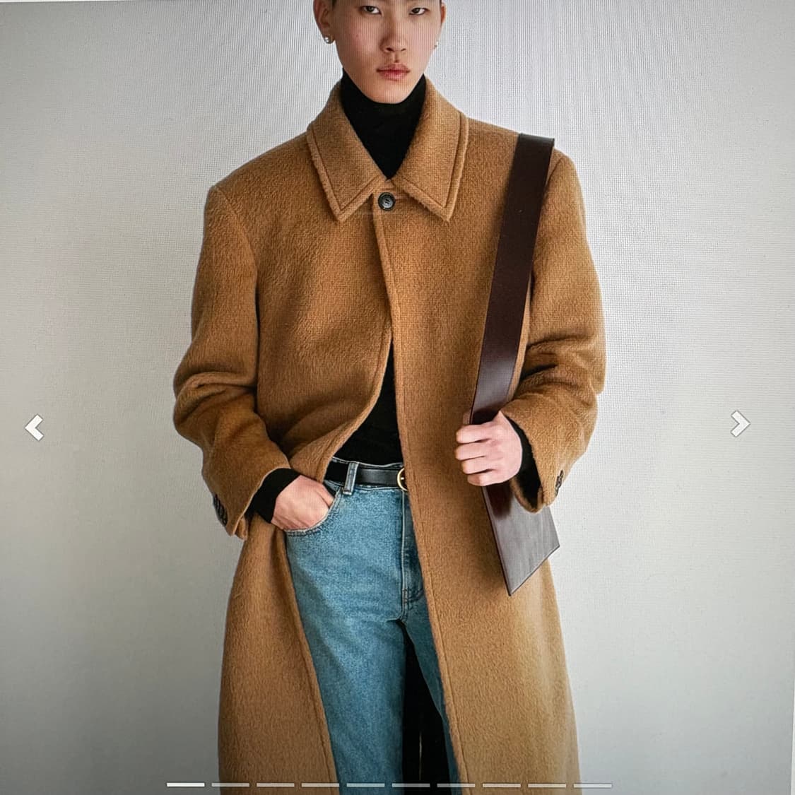 렉토 LAMA WOOL BLEND BALMACAAN COAT 상품이미지2
