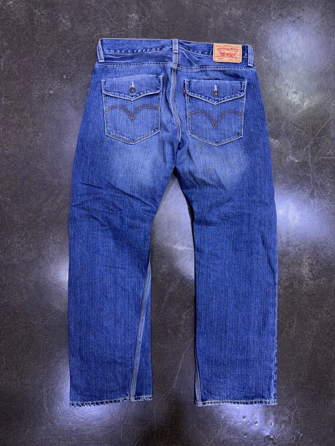 리바이스 514 슬림 스트레이트핏 빈티지 워싱 백포켓 데님팬츠 33 상품이미지2