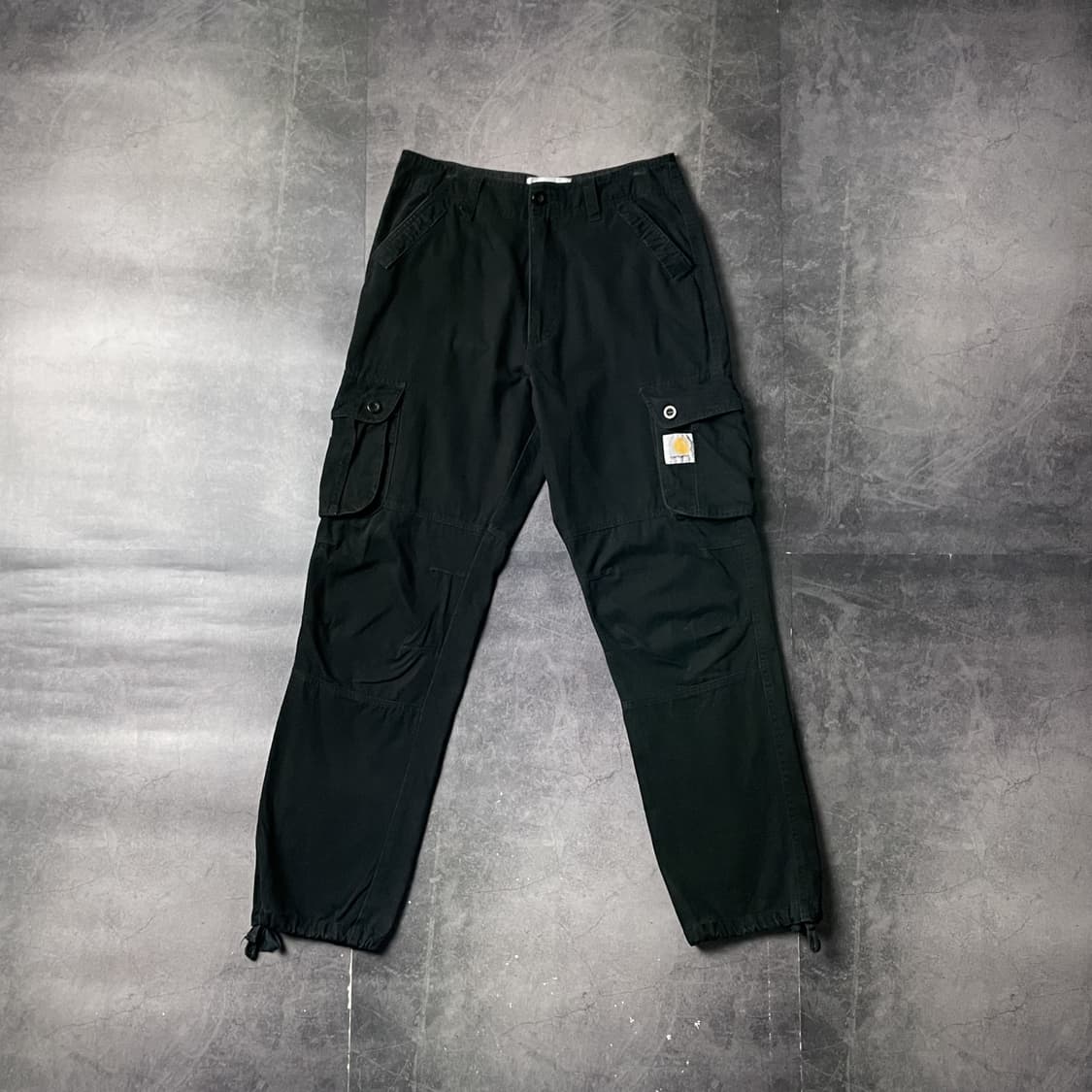CARHARTT 칼하트 WIP 빈티지 블랙 카고 워크 팬츠 A00847 상품이미지1