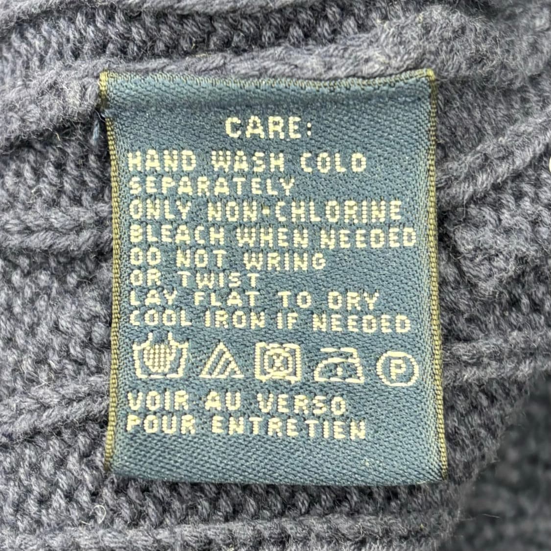 Polo Ralph Lauren 네이비 브이넥 케이블 코튼 니트 상품이미지4