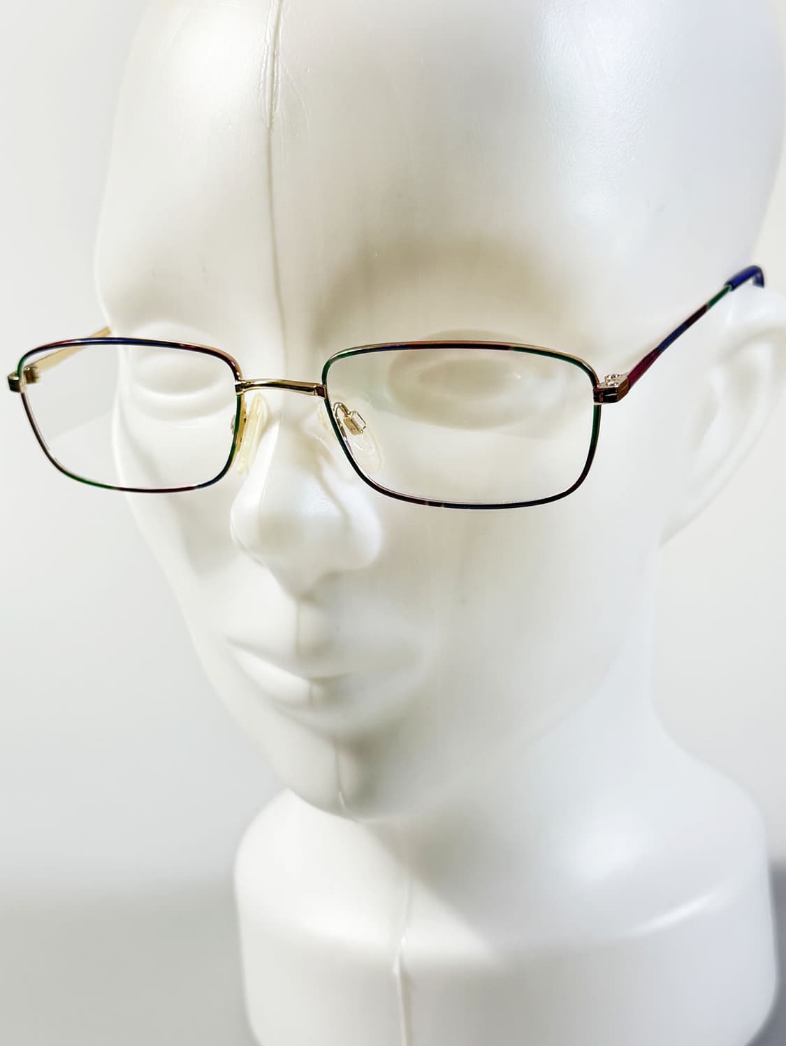90s 멀티컬러 슬림 스퀘어 프레임 빈티지 안경 상품이미지8