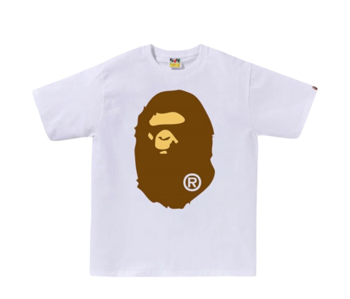 M 베이프 빅 에이프 헤드 티셔츠 화이트 상품이미지1