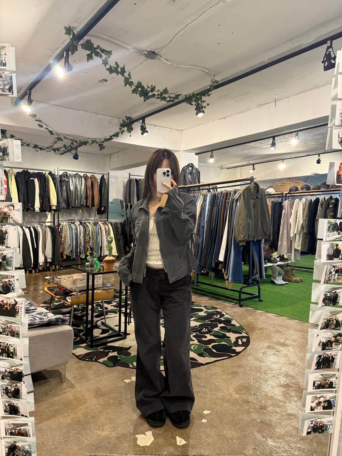 플레이스 스튜디오 데미지 빈티지 워싱 스트링 라인 자켓 상품이미지3