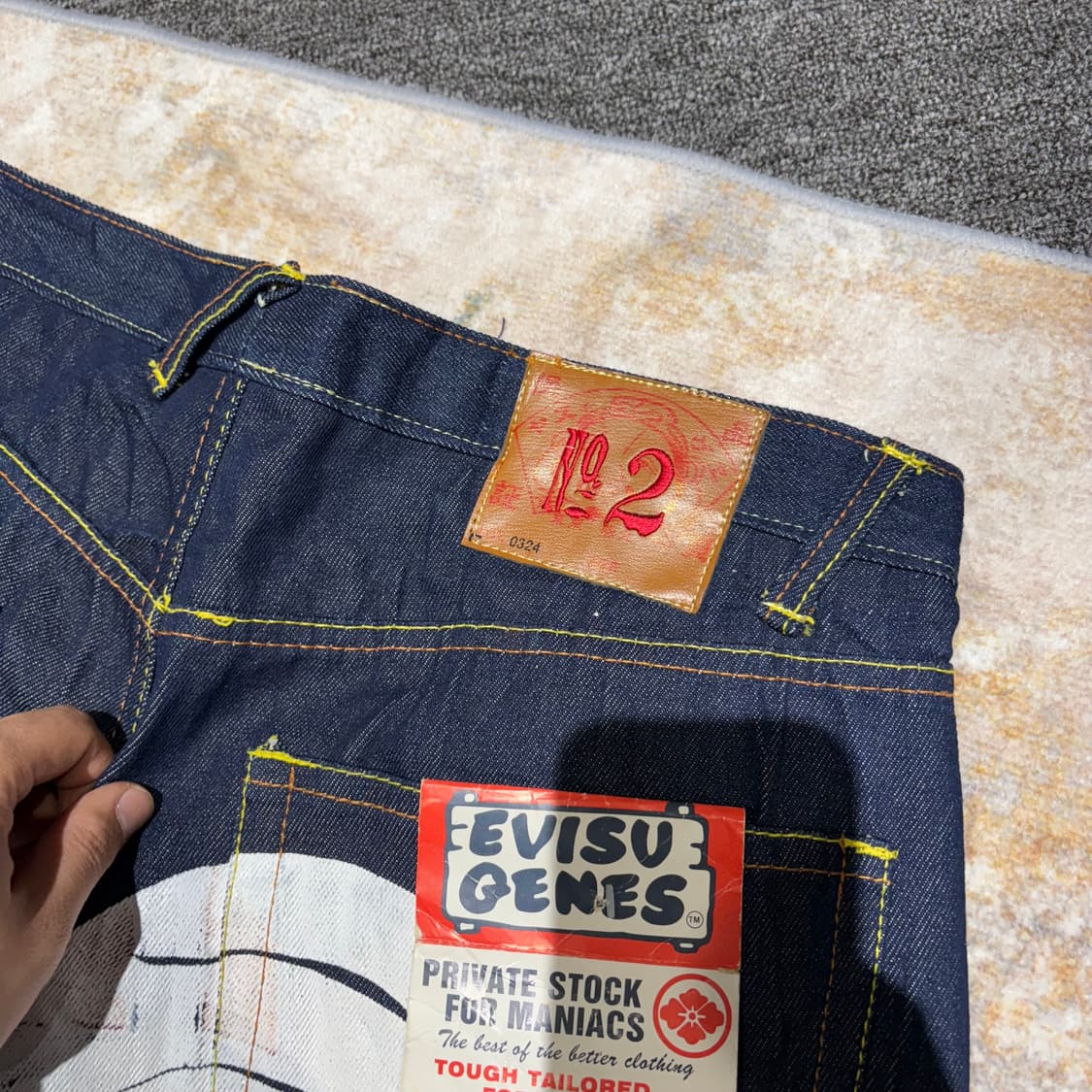 에비수 제팬 오리지날 페인팅 생지데님팬츠 상품이미지4