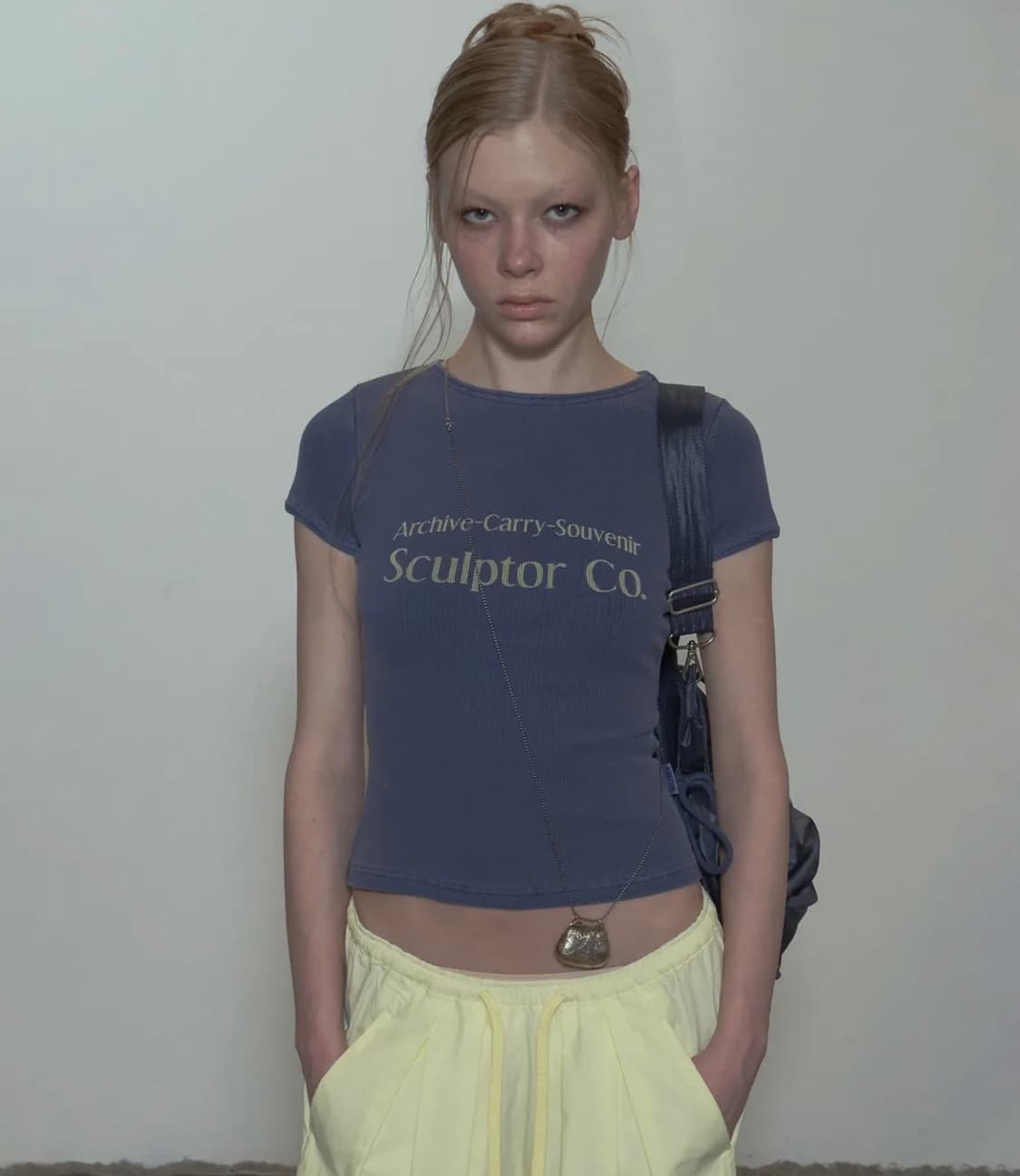 스컬프터 Archive Pigment Baby Tee Dusty Blue 상품이미지1