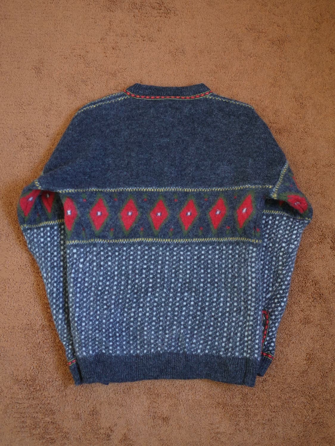 노르딕 헤비 울 하프집 스웨터 상품이미지4