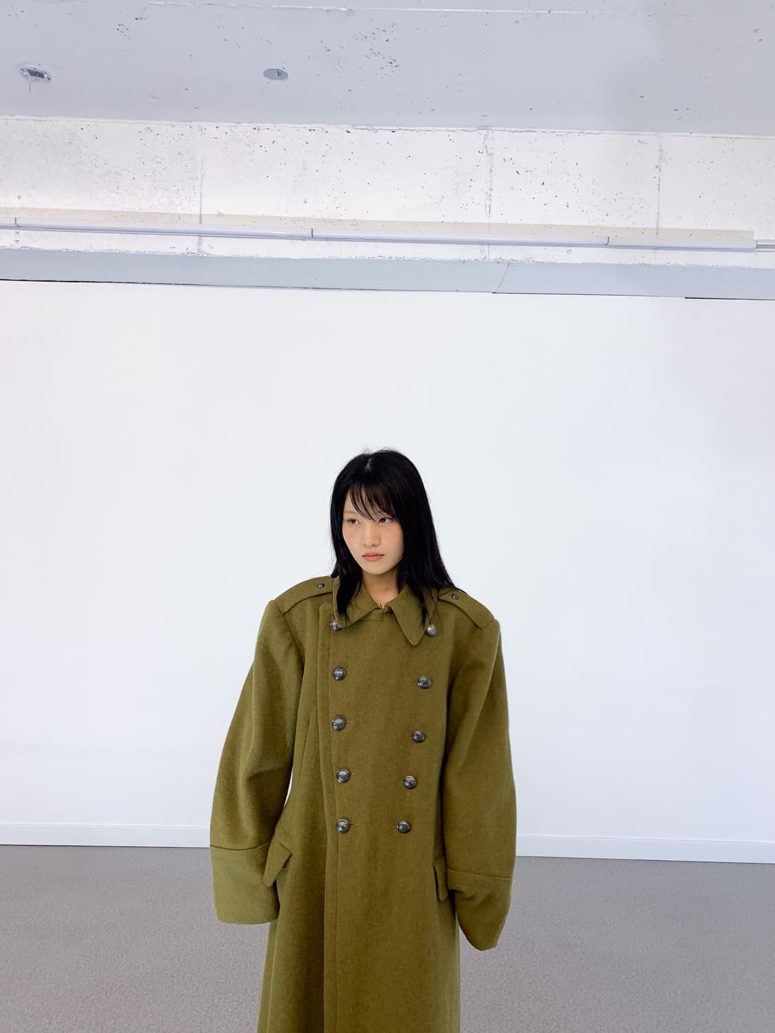 밀리터리 헤비울 트렌치 코트 100 상품이미지3