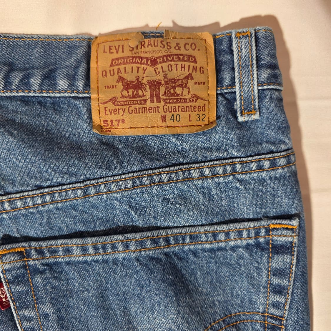 [W40L32]90s 리바이스 USA 517 부츠컷 데님팬츠 상품이미지7