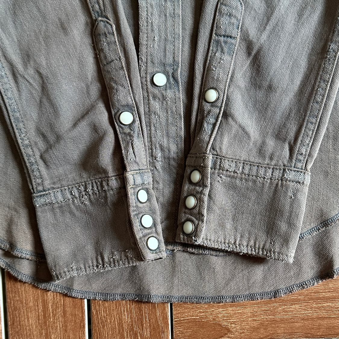 Attachment distressed western shirts 상품이미지5