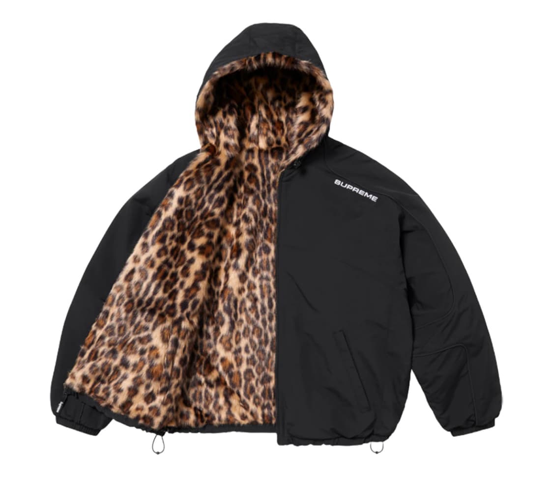 당일배송) L 슈프림 포우 퍼 리버시블 후드 트랙 자켓 털 아우터 상품이미지1