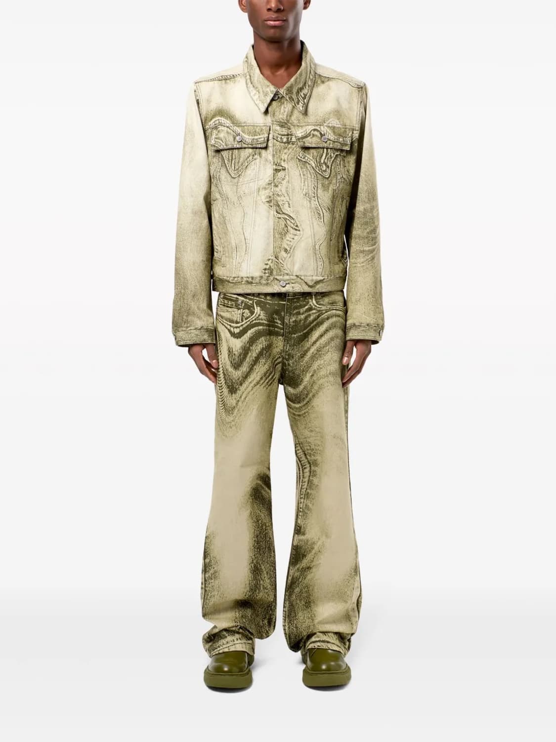 캠퍼랩 스월 프린트 데님 자켓 M  상품이미지3