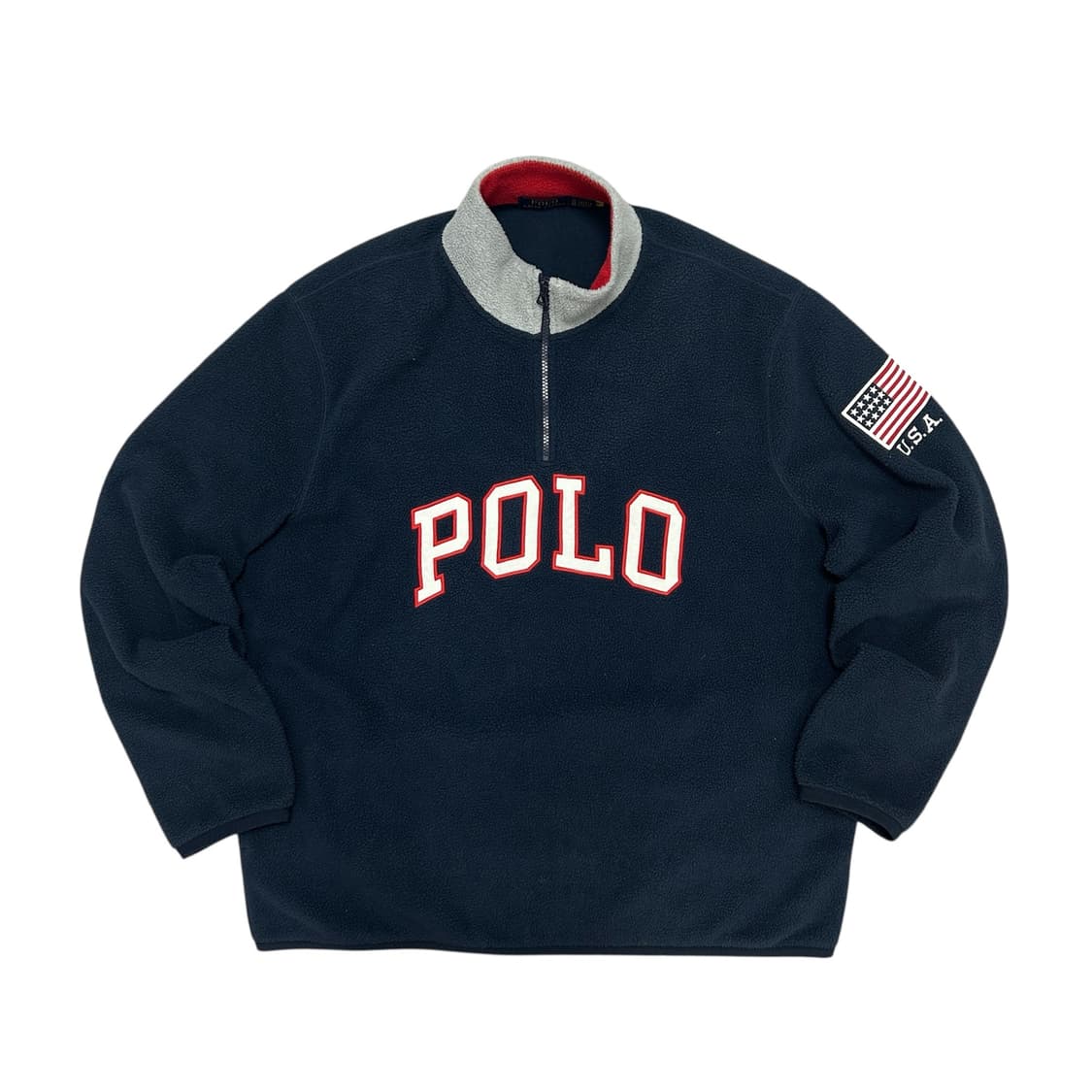 폴로 USA 성조기 하프집업 플리스(XL) 상품이미지1