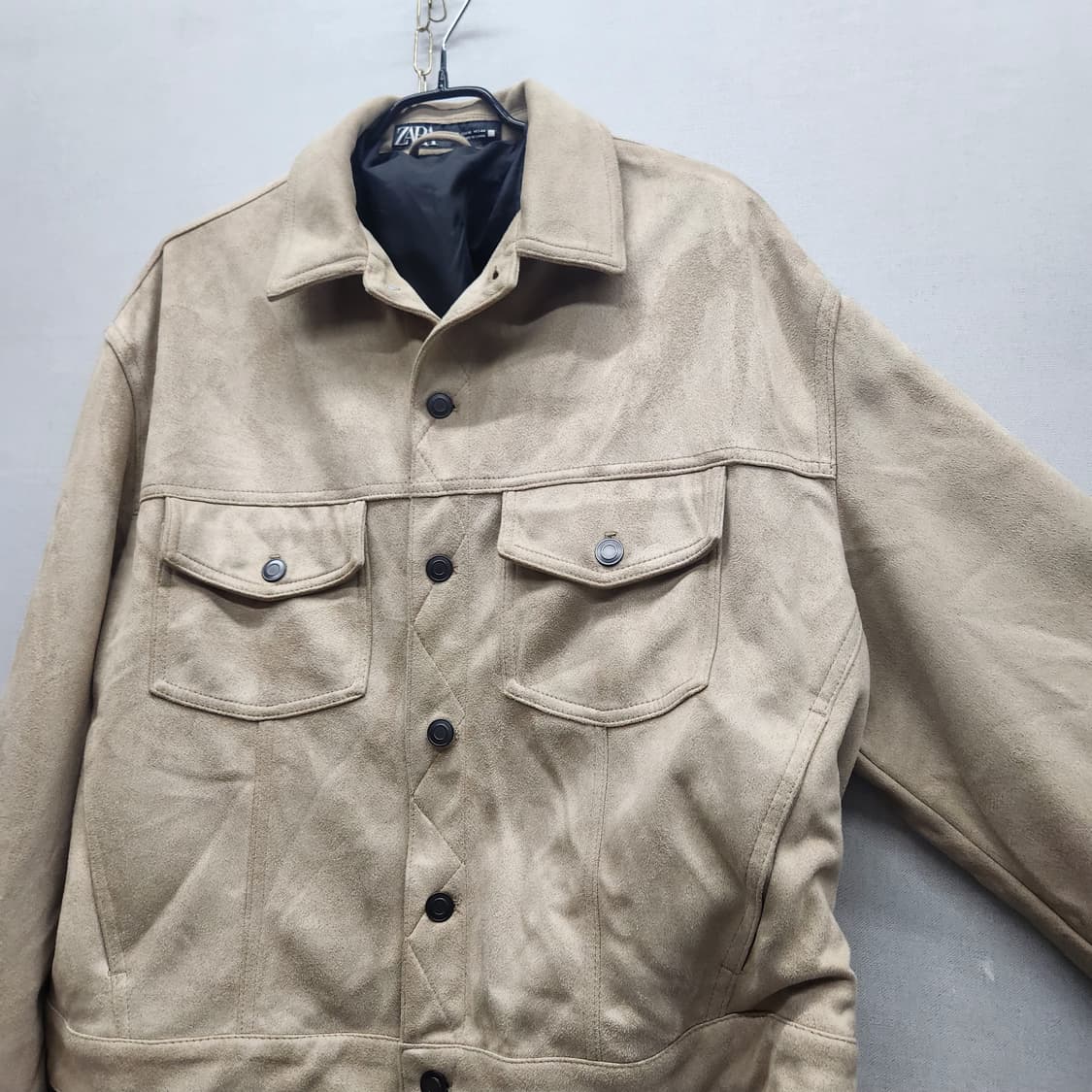 자라 스웨이드 크롭 투포켓 자켓 2XL 상품이미지2