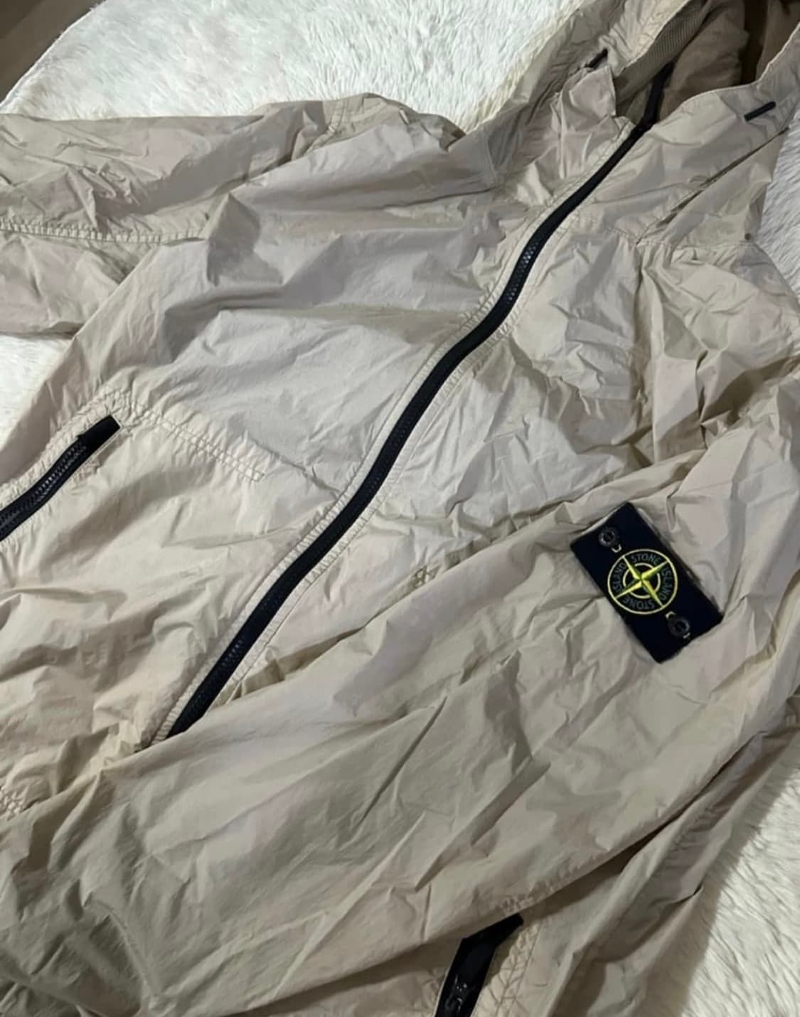 스톤아일랜드 크링클랩스 나일론 가먼트 다이드 후드 자켓 바람막이 L 상품이미지3