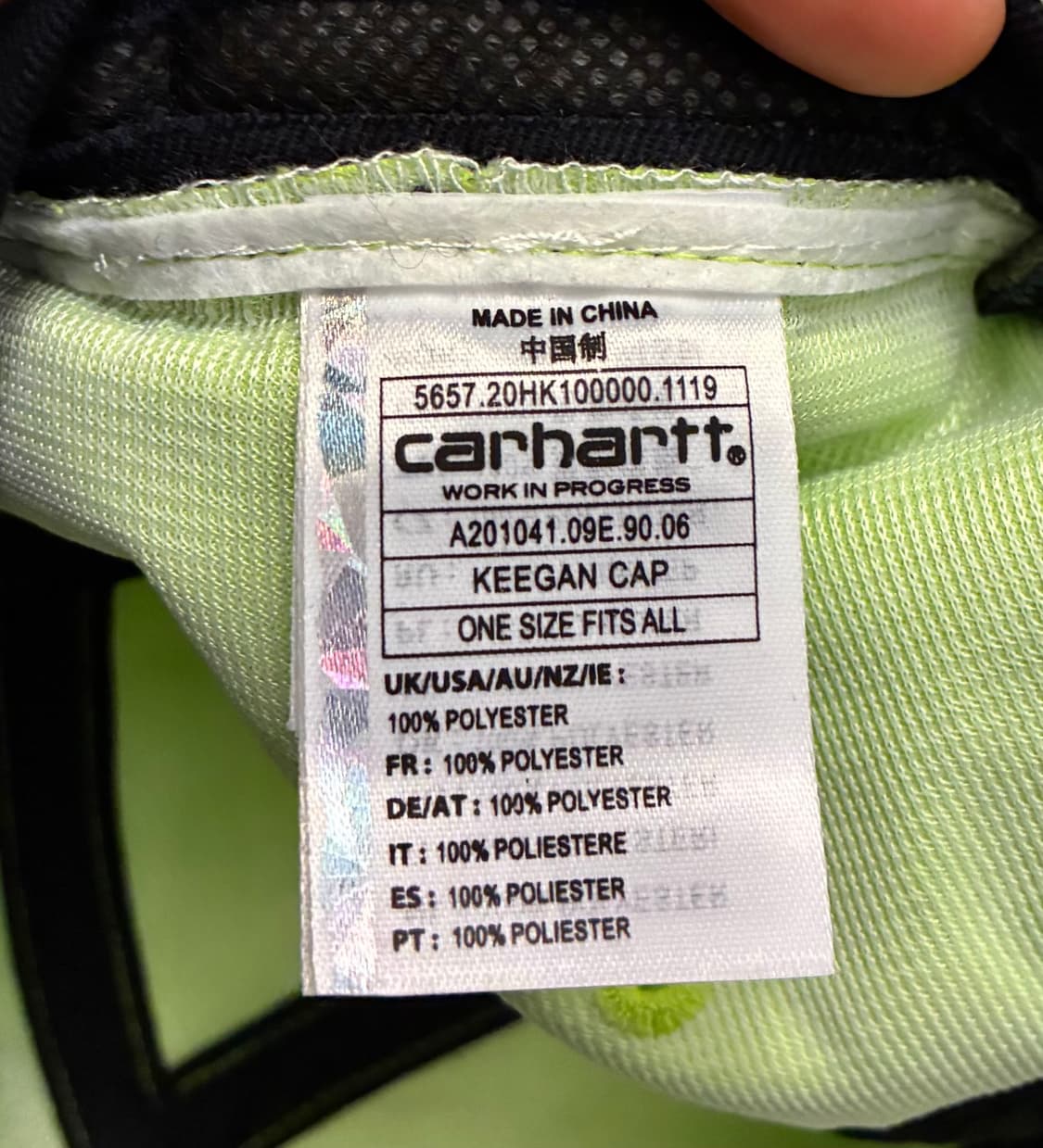 (F)칼하트 Wip 키건 5패널 러닝 제트캡 캠프캡 모자 네온 형광 상품이미지10
