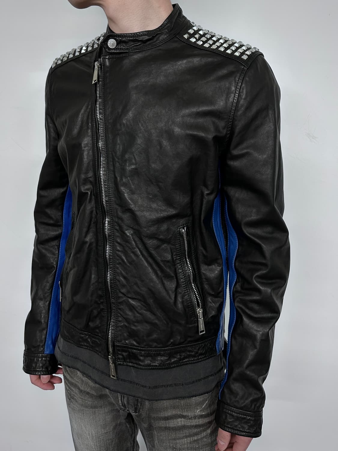 디스퀘어드2 12ss 아카이브 스터드 레더 자켓 상품이미지3