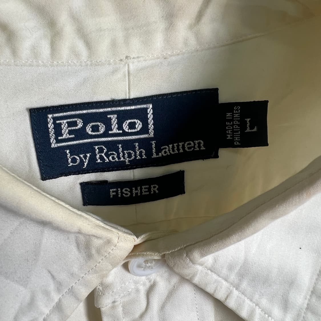 폴로 랄프로렌 화이트 견장 밀리터리 셔츠 L 상품이미지3