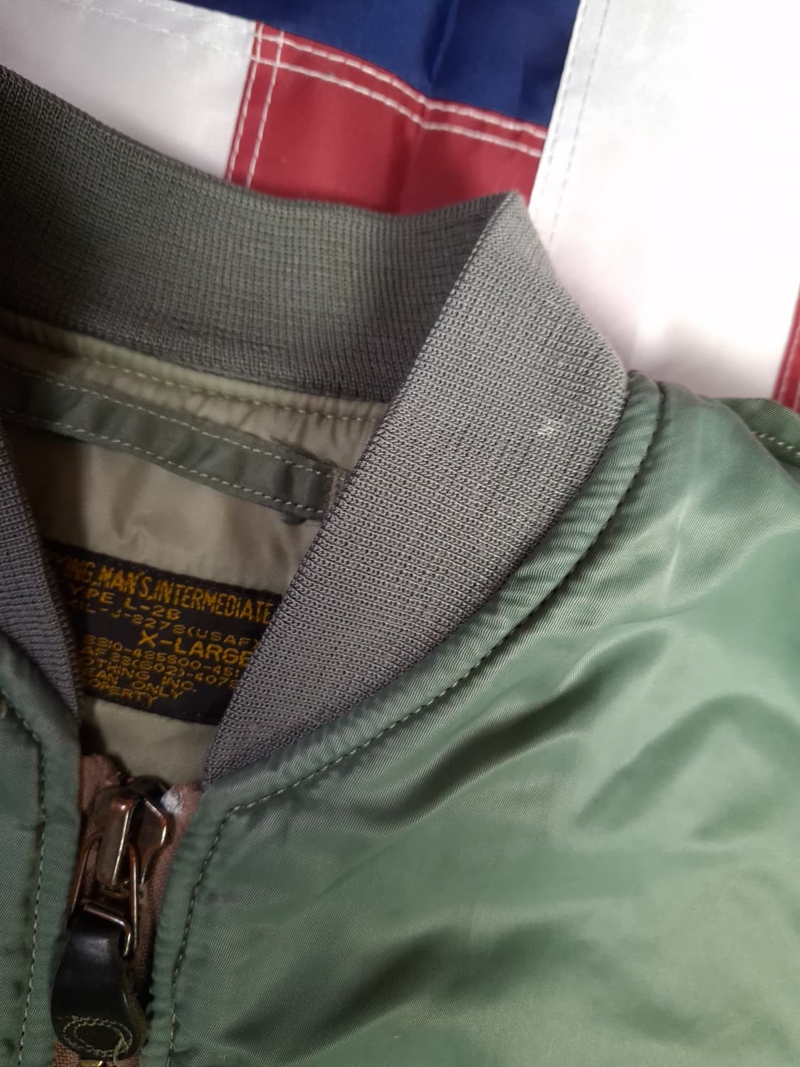 오리지날 캡클로딩사 미공군 L-2B 울파일 항공점퍼 상품이미지6