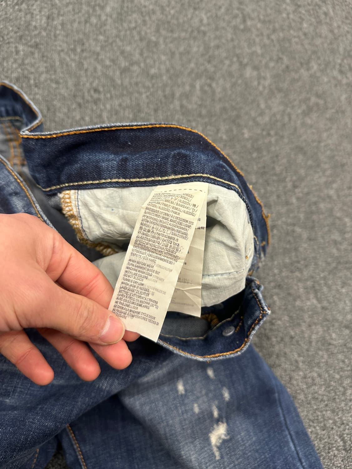 36) 아베크롬비 y2k 진청 와이드 데님팬츠 상품이미지10