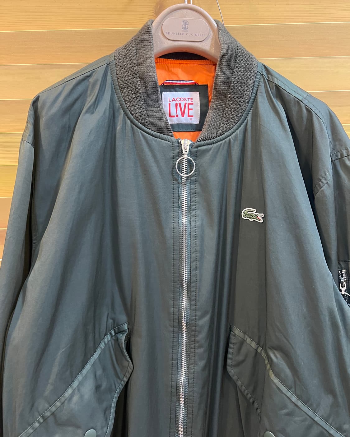 라코스테 남성 카키 블루종점퍼
 상품이미지2