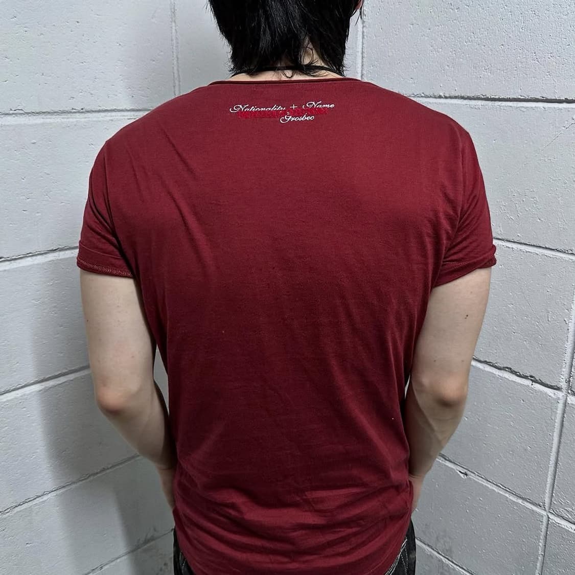 red wine bull printing short 상품이미지4