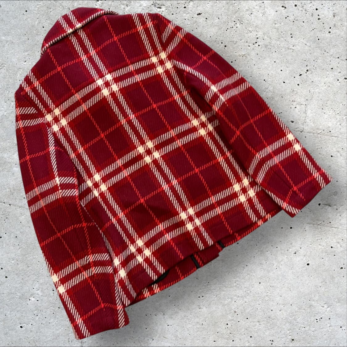 버버리 우먼 레드 체크 더플 코트 C993 상품이미지2