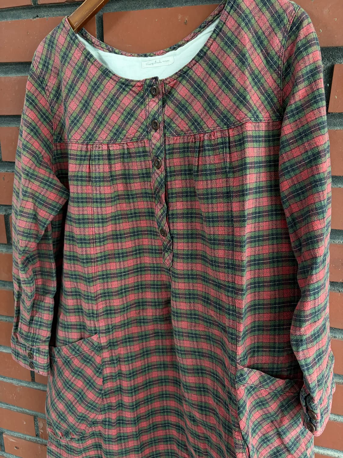 모리걸 체크 원피스 상품이미지2