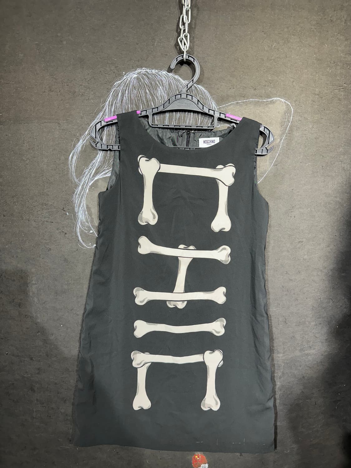 Moschino 고딕 블랙 미니 원피스 상품이미지6