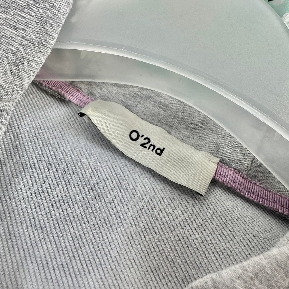 오즈세컨 프린팅 블록 후드 원피스 상품이미지3