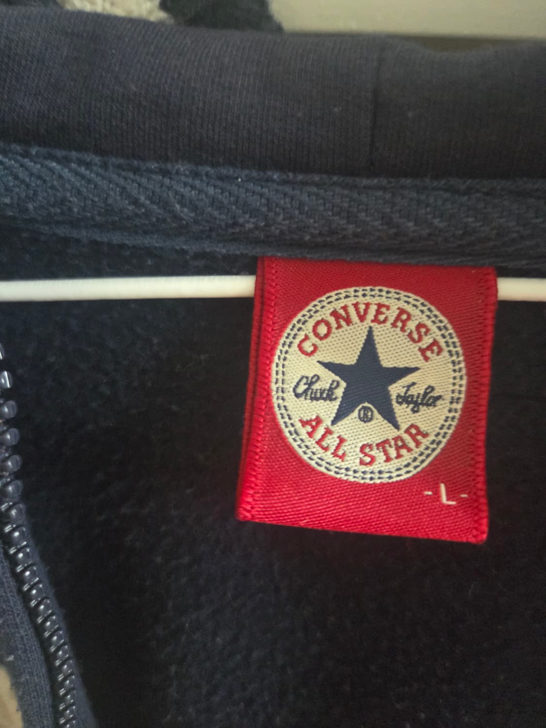 컨버스 래글런 니트 후드집업 L사이즈 상품이미지3