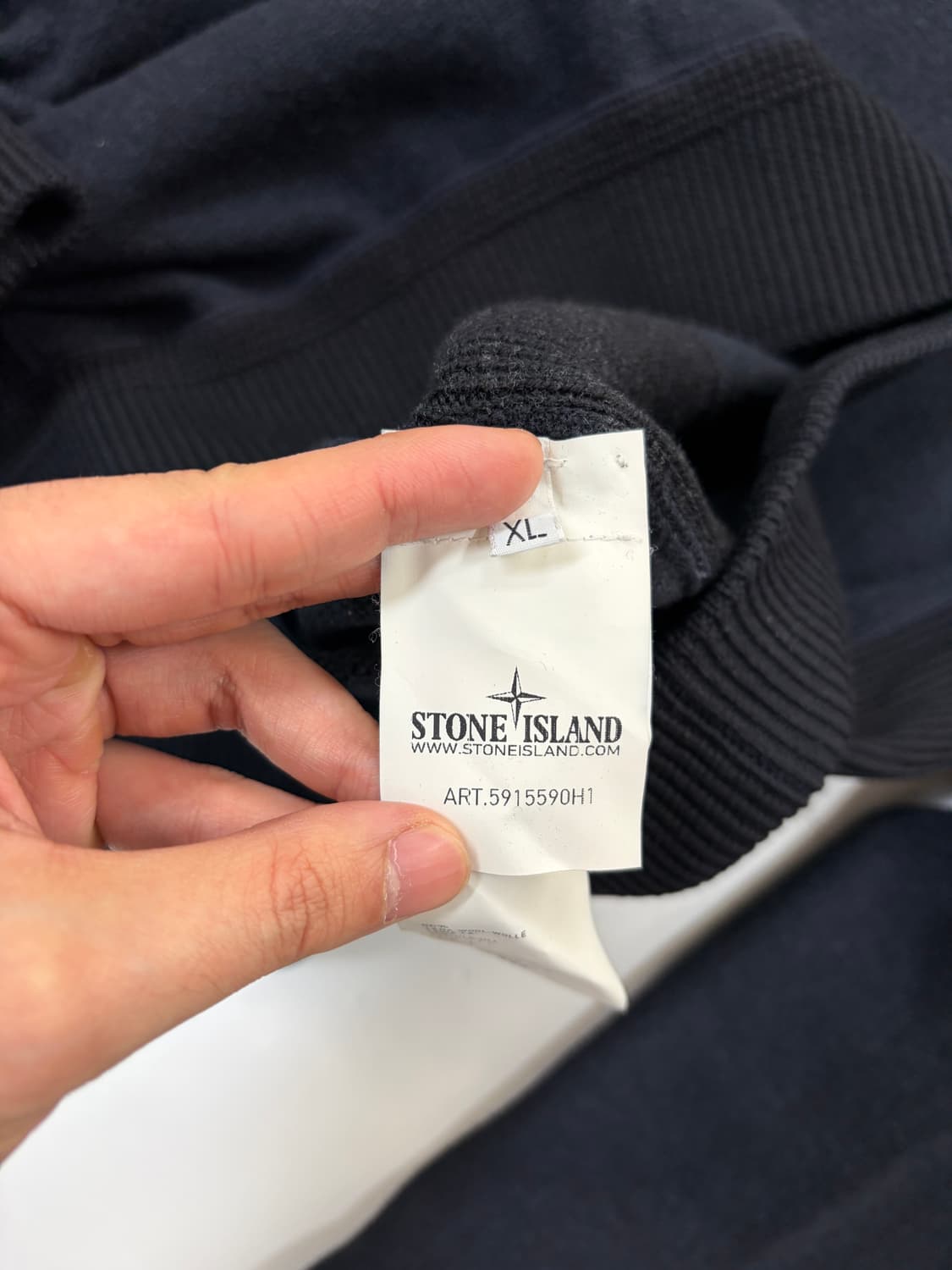 Stone Island 네이비 울 니트 스웻 상품이미지5