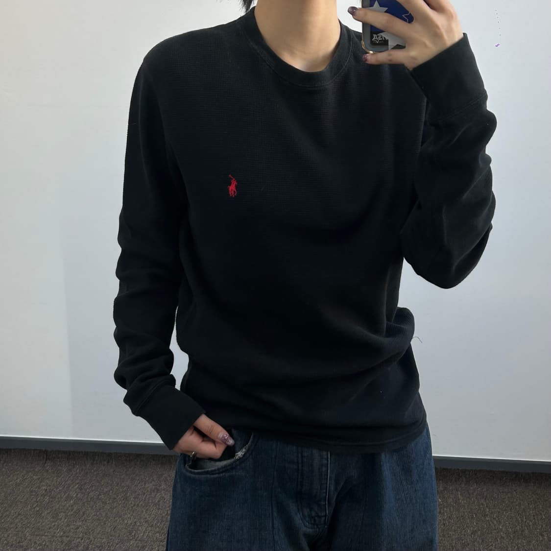 Polo 폴로 레드포니 블랙 와플 니트  상품이미지2