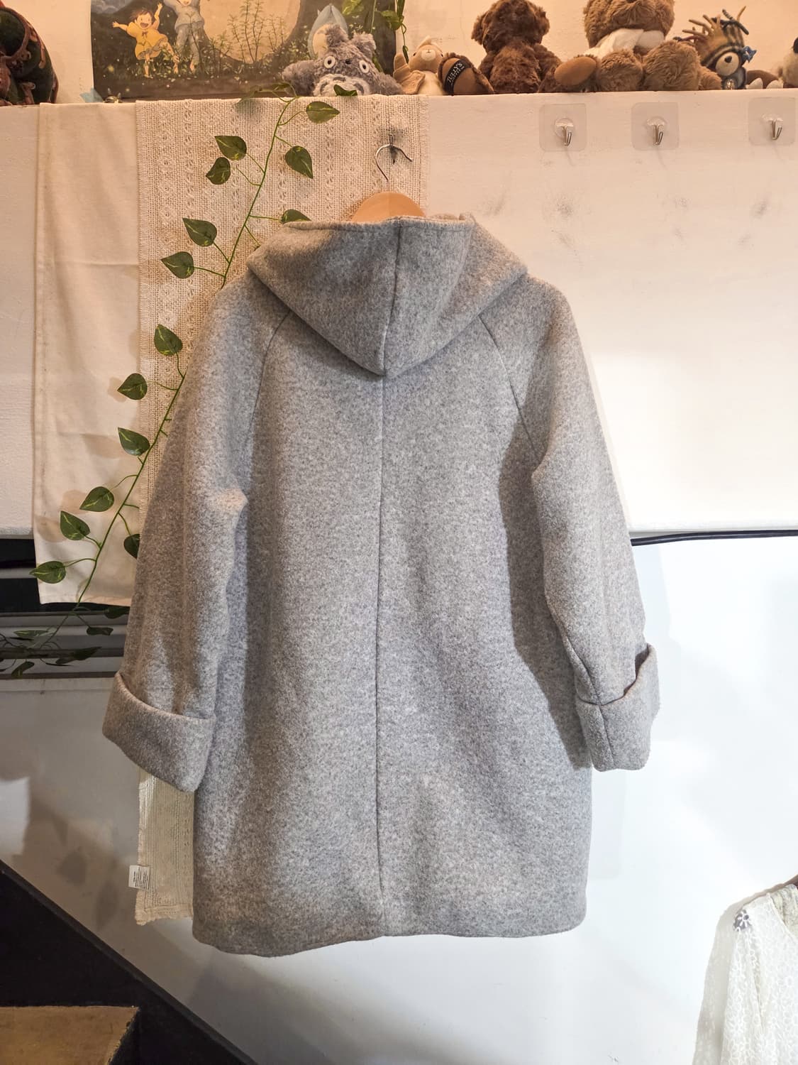 그레이 아방핏 후드 코트 상품이미지5