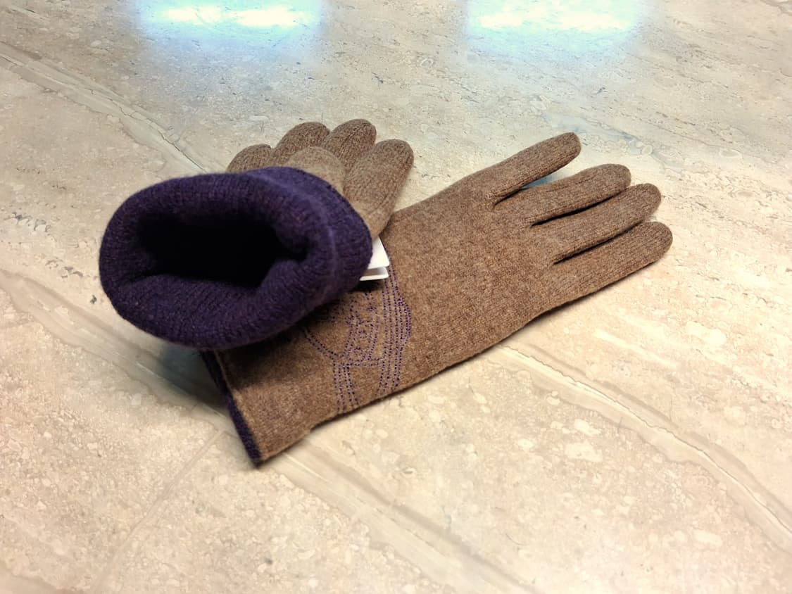 비비안 웨스트우드 빅 orb 자수 울장갑 / 머스타드 (새상품) 상품이미지4