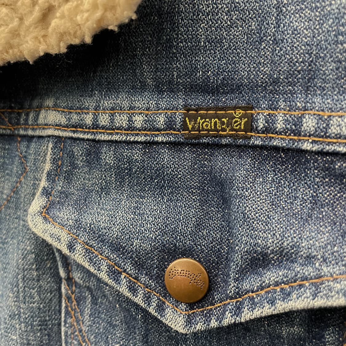 80s 랭글러 Made in USA 쉐르파 데님 자켓 상품이미지5